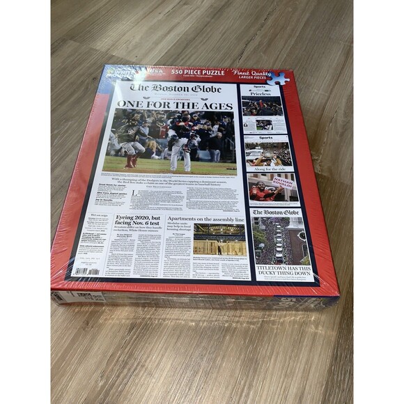 NIB - WHITE MOUNTAIN  PUZZLE BOSTON RED SOX  550 PIECE BASEBALL ONE FOR THE AGES - Picture 3 of 6